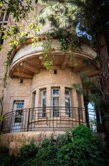 
traditional historic Jerusalem houses and streets in a beautiful warm sun