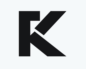 initial k logo letter designs