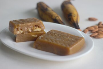 Plantain Fudge, a dessert made of over ripe plantains.