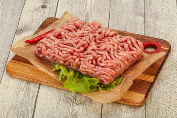 Raw Minced pork meat for cooking