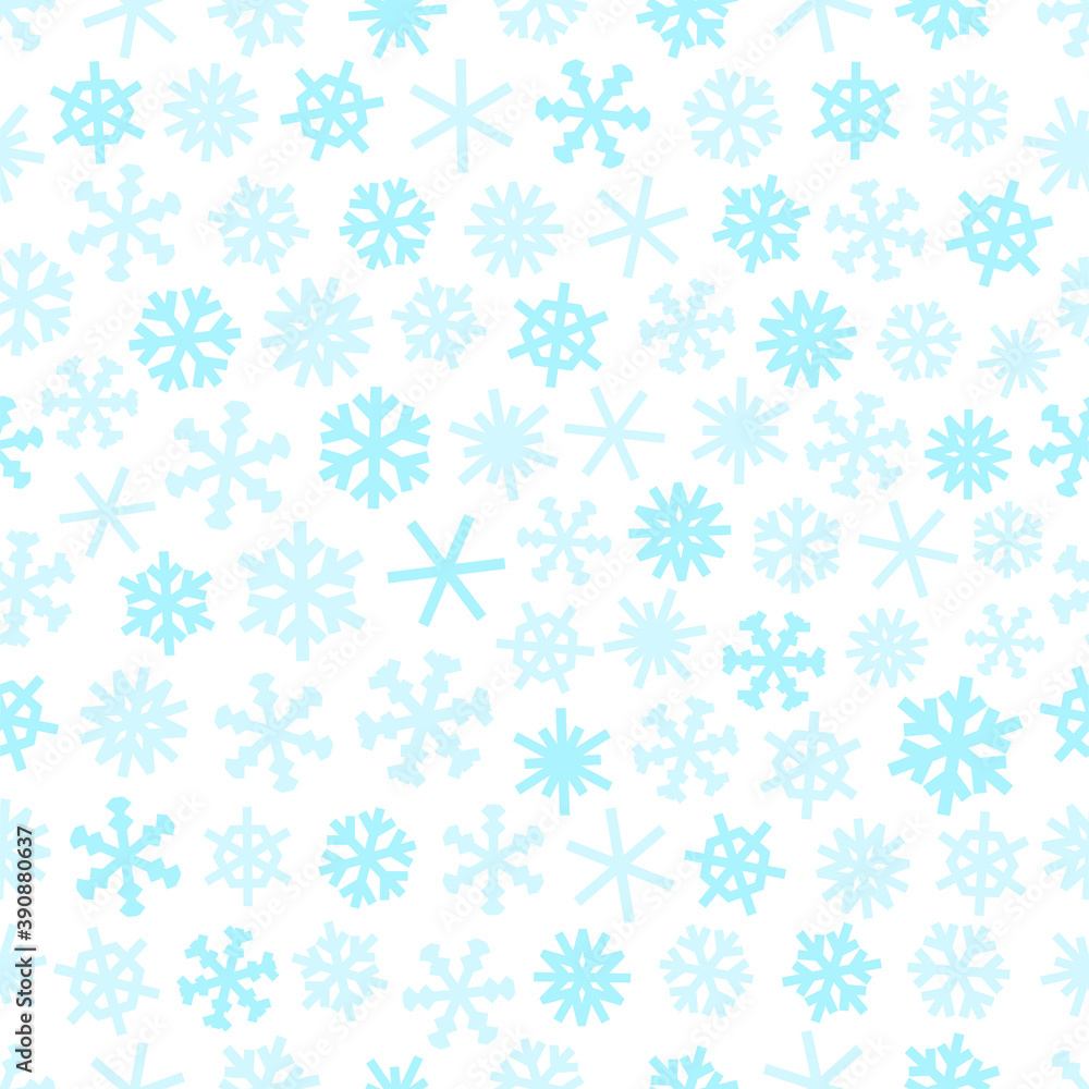 Poster winter seamless pattern with snowflakes