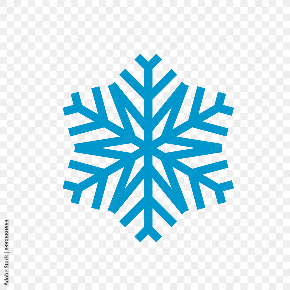 Poster Snowflake on transparent background