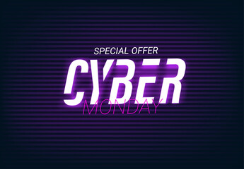 The Cyber monday vector concept