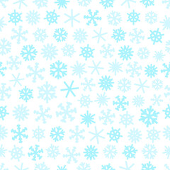 Winter seamless pattern with snowflakes