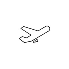 Departure icon isolated on white background. Plane symbol modern, simple, vector, icon for website design, mobile app, ui. Vector Illustration