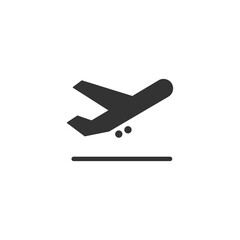 Departure icon isolated on white background. Plane symbol modern, simple, vector, icon for website design, mobile app, ui. Vector Illustration