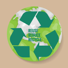 Recycle symbol. Vector symbol on the packaging, vector Illustration