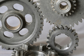 close up of a gear wheels