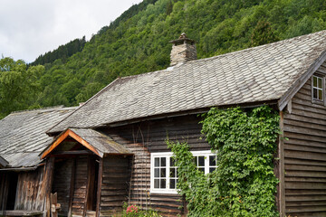 Fototapeta na wymiar Old simple wooden house Norway
