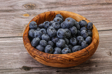 Ripe sweet tasty blueberries heap