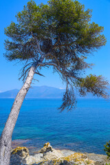 Vue sur le cap Corse depuis le d&eacute;sert des Agriates
