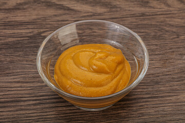 Mustard sauce in the bowl
