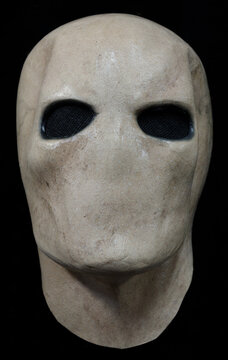Silent Stalker Face Mask Isolated Against Black Background