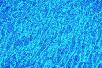 Shallow water, natural blue background. Color toning, horizontal seamless