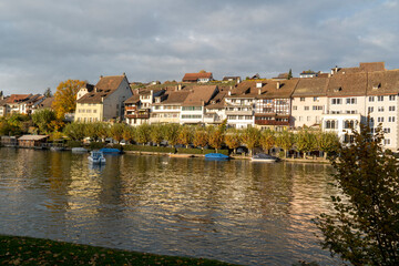 Fototapeta premium Eglisau am Rheinufer