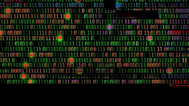 digital binary code data stream motion