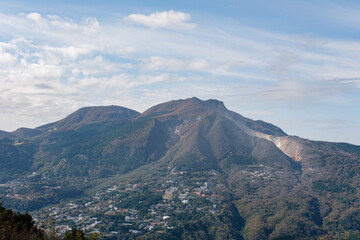 箱根の大涌谷と強羅の街
