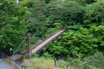 鬼怒川のつり橋