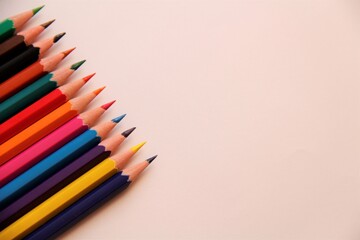 Obraz premium pencils on a white background