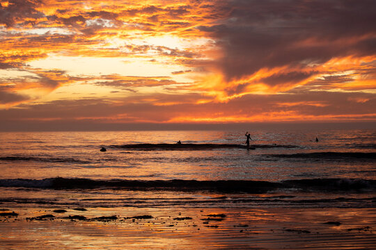 Orange Sunset In Orange County California