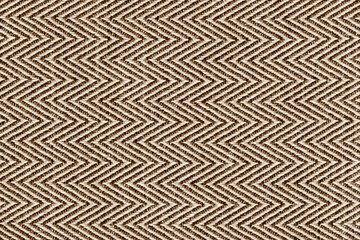 Gold,beige with brown colors fabric sample Herringbone,zigzag pattern texture backdrop.Fabric strip...