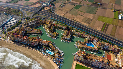 Marina and residential complex Port Saplaya Valencia Spain