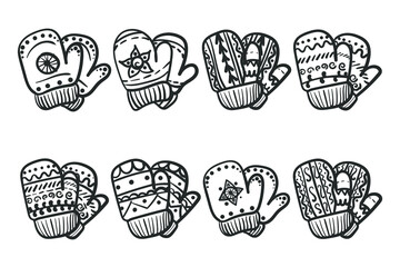 set of hand drawn icons