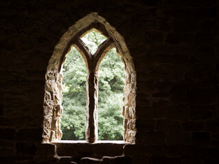 Archway window of the ancient church