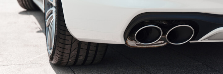 Exhaust pipe of sport's modern car