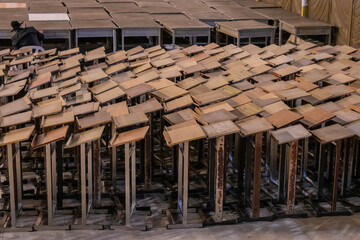 
Jews praying during the evening service at the wailing wall in jerusalem