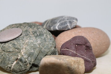 stones on a table