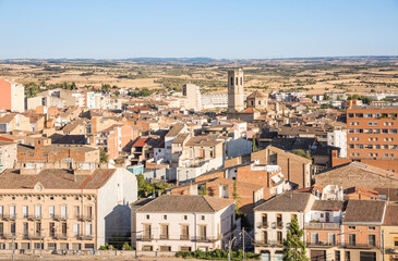 Obraz premium a view over Tarrega city, Province of Lleida, Catalonia, Spain