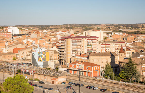 a view over Tarrega city, Province of Lleida, Catalonia, Spain