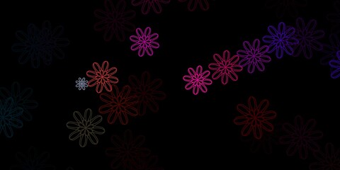 Dark Multicolor vector pattern with abstract shapes.