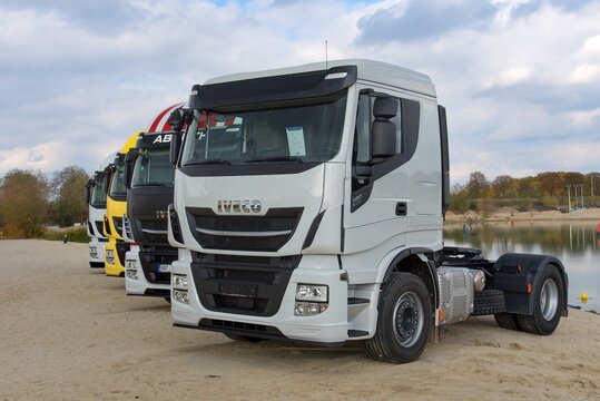 Trucks Iveco Stralis. 10-26-2018, South Moravia, Czech Republic.