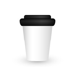 Coffee cup icon on white background. Vector illustration.