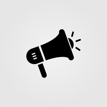 Megaphone icon. Loudspeaker symbol for marketing and business concept. Announcement sign. Vector illustration.