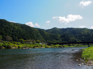 岐阜県 郡上市のとてもきれいな川