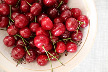 cherries in a bowl