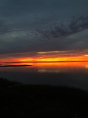 Beautiful Sunset Over Galveston Bay
