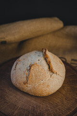 Pan de masa madre casero, desayuno.