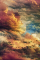 Obraz premium beautiful colorful clouds background.