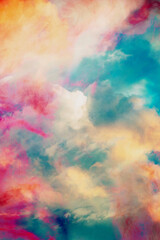 beautiful colorful  winter cloudscape