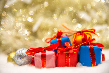 Gift and present on Christmas and Happy New year