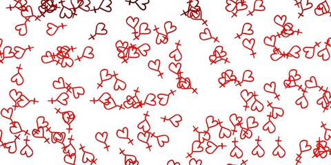 Light Red vector pattern with feminism elements.