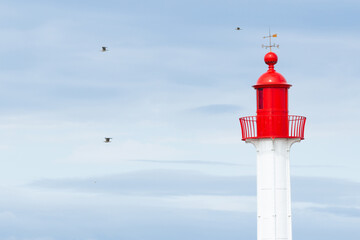 Phare coloré de Normandie