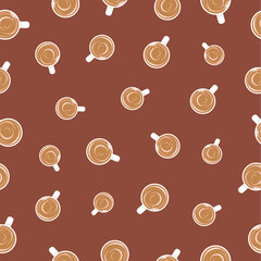 Pattern with coffee and 