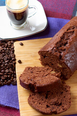 Pudin de chocolate y frutas