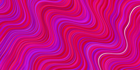 Light Purple, Pink vector background with bent lines.