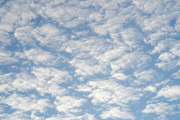 Blue sky against cloudy sky background.